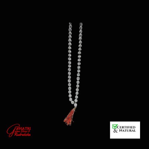 Sphatik Kanthi Mala Diamond Cut 18MM — view 2