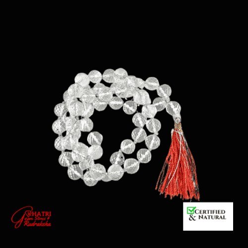 Sphatik Kanthi Mala Diamond Cut 18MM