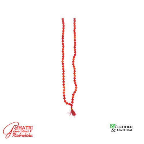 Agate mala (Red) — view 2