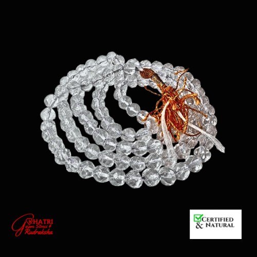 Sphatik Mala Mixed Cut 9MM — view 1