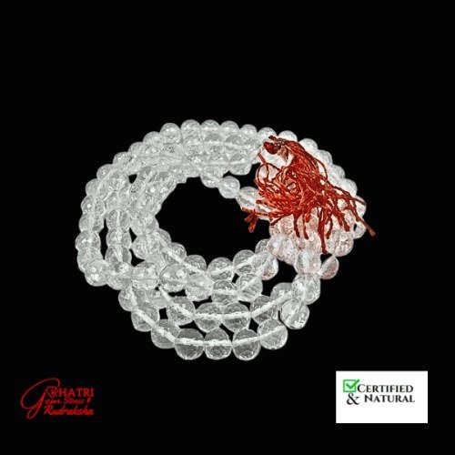 Sphatik Mala Diamond Cut 6MM